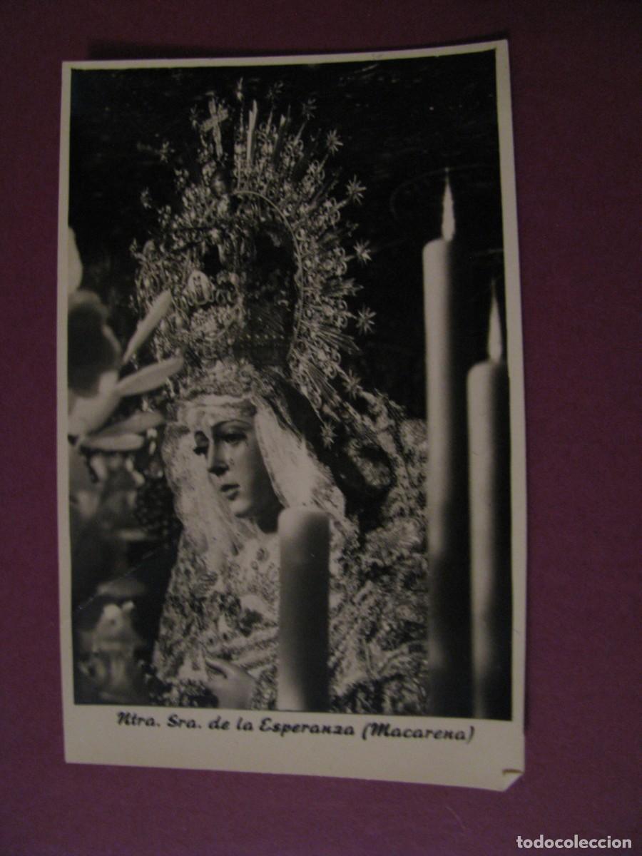 Postales: FOTO SEMANA SANTA DE SEVILLA. NTRA. SRA. DE LA ESPERANZA, MACARENA. ESTUDIOS HARETON. 9X5,5 CM