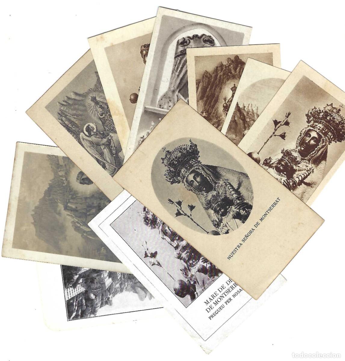 Postales: LOTE DE 10 ESTAMPITAS RELIGIOSAS. NTRA. SRA. DE MONTSERRAT