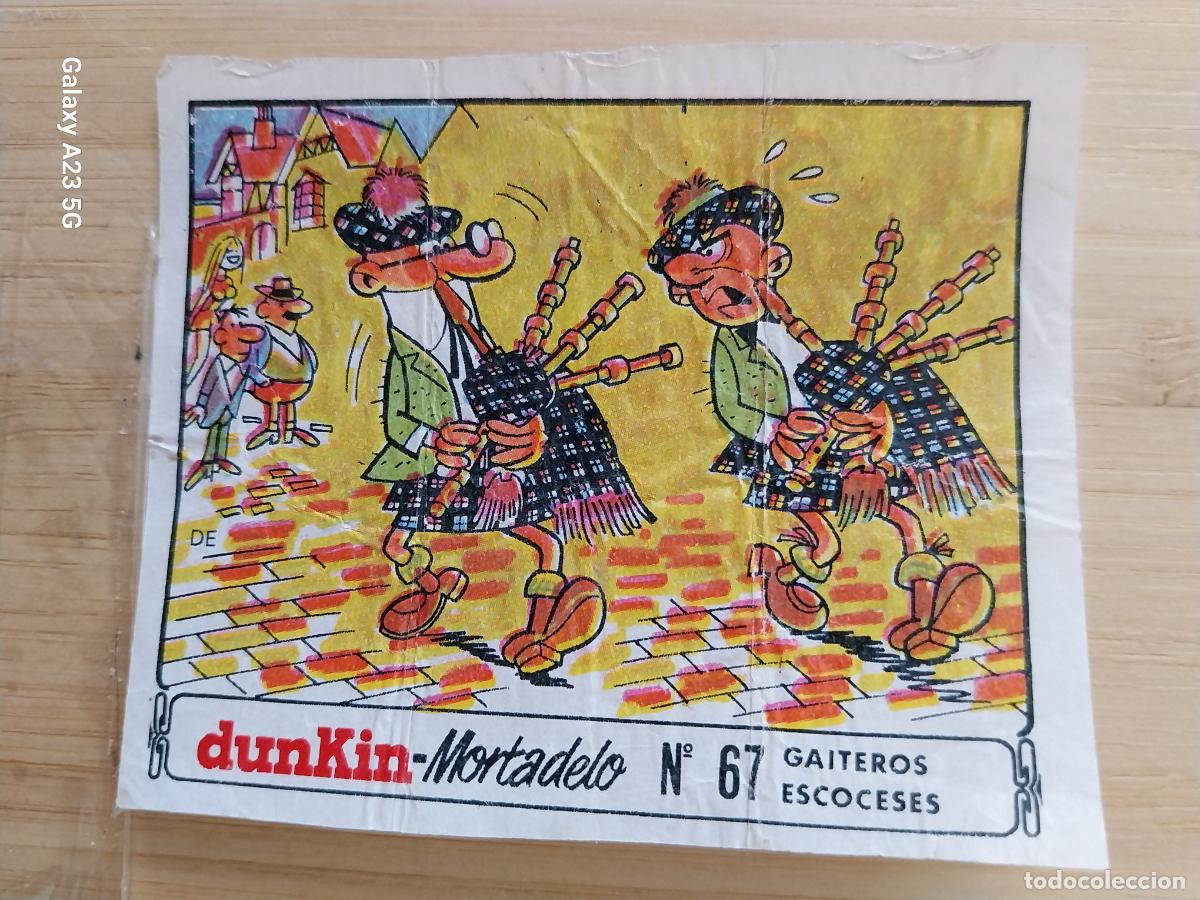 Postales: DUNKIN MORTADELO A&Ntilde;O 1971 EL MEDALLON ROBADO CROMO 67 GAITEROS ESCOCESES ... RECUPERADO ORIGINAL A&Ntilde;O