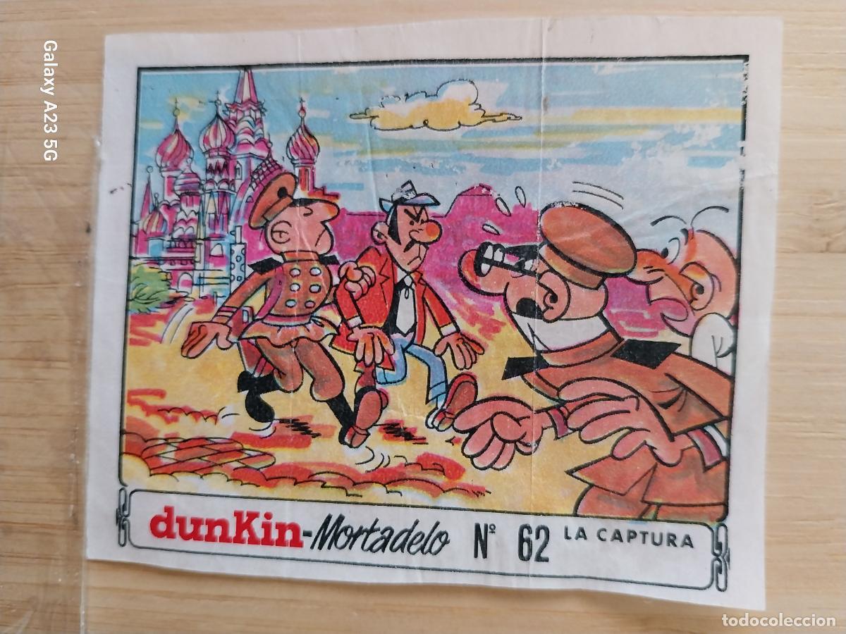 Postales: DUNKIN MORTADELO A&Ntilde;O 1971 EL MEDALLON ROBADO CROMO 62 A LA CAPTURA ... RECUPERADO ORIGINAL A&Ntilde;O