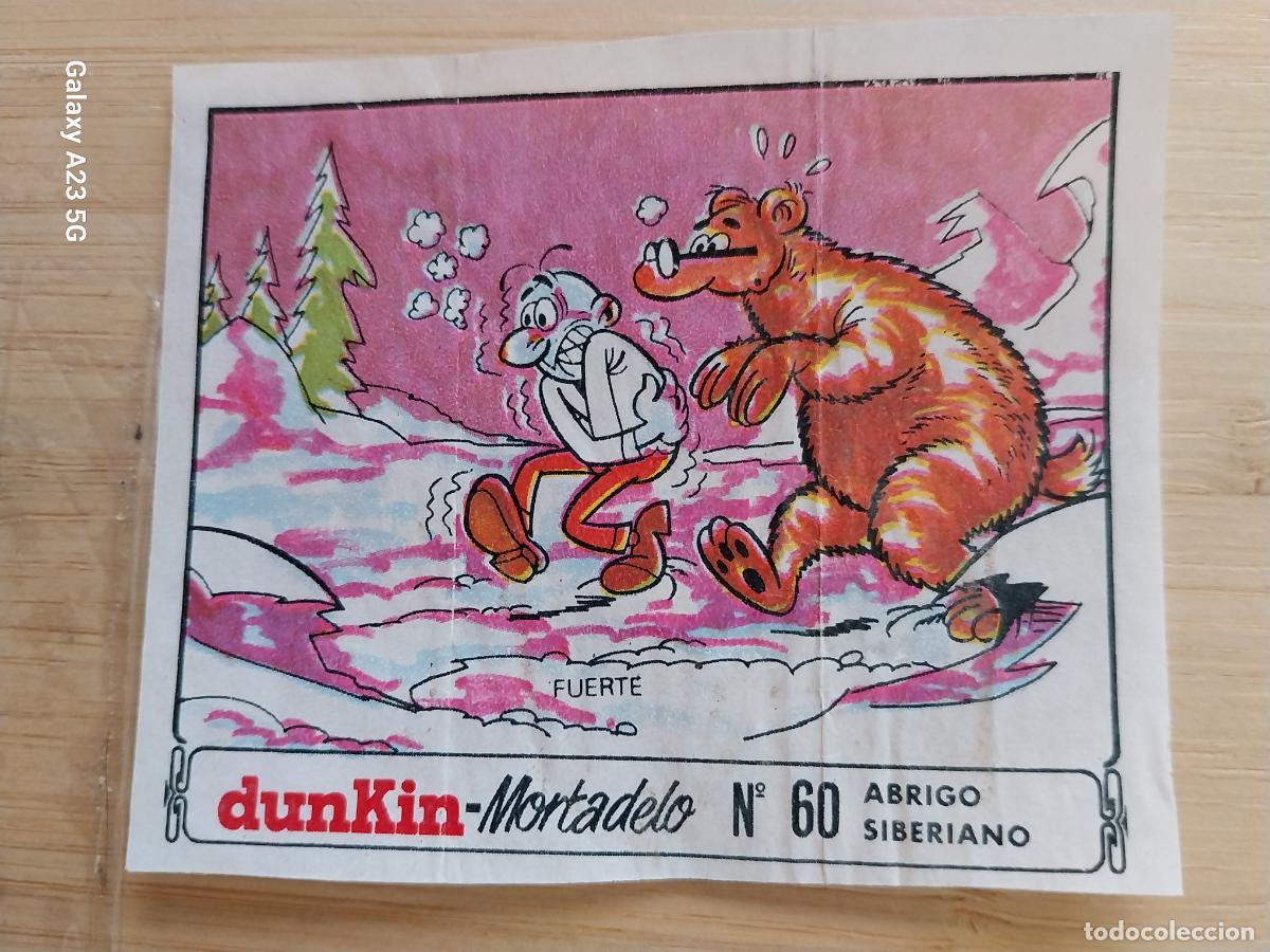 Postales: DUNKIN MORTADELO A&Ntilde;O 1971 EL MEDALLON ROBADO CROMO 60 ABRIGO SIBERIANO... RECUPERADO ORIGINAL A&Ntilde;O