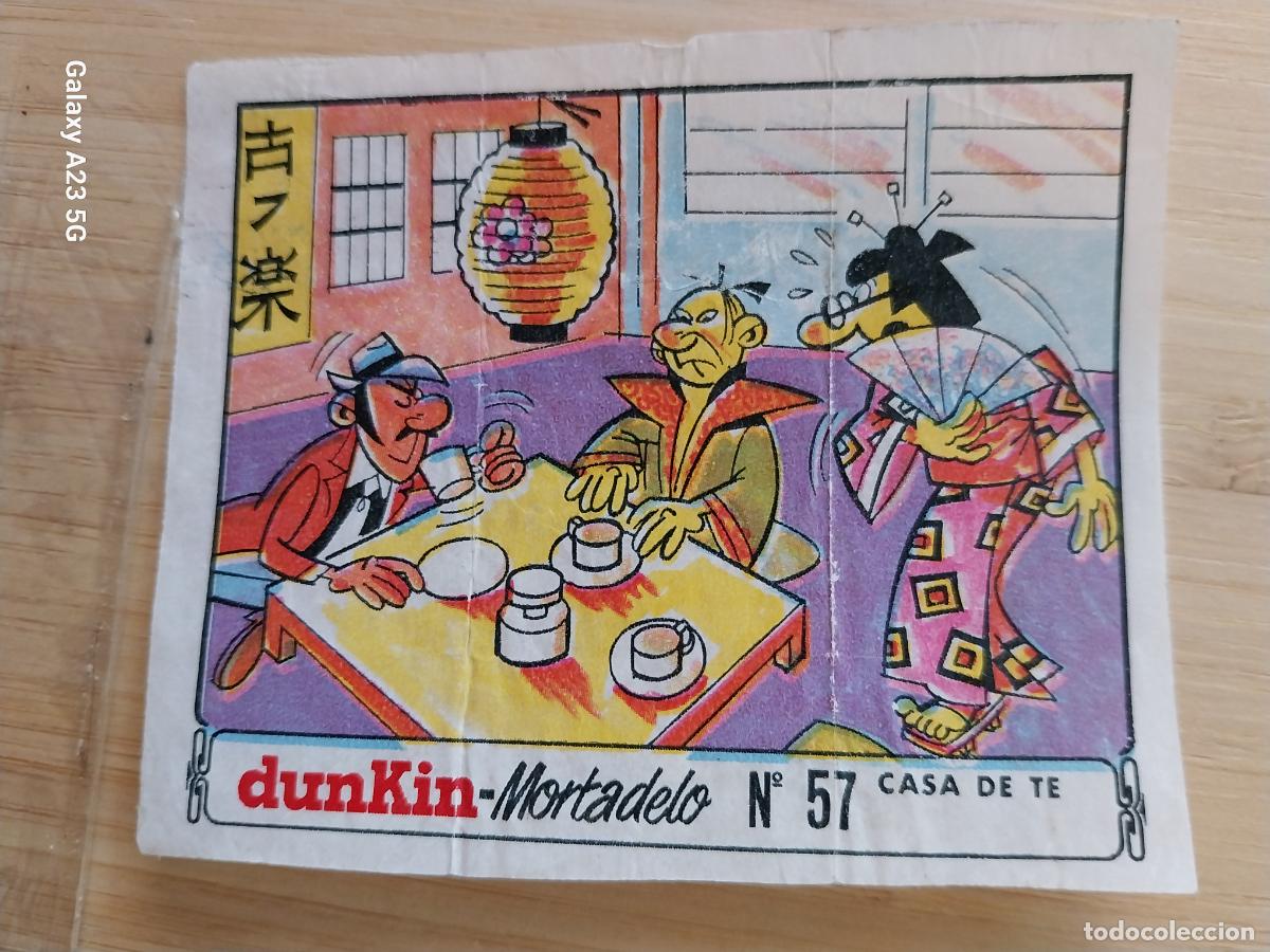 Postales: DUNKIN MORTADELO A&Ntilde;O 1971 EL MEDALLON ROBADO CROMO 57 CASA DE TE ... RECUPERADO ORIGINAL A&Ntilde;O