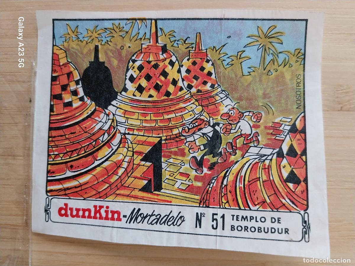 Postales: DUNKIN MORTADELO A&Ntilde;O 1971 EL MEDALLON ROBADO CROMO 51 TEMPLO DE BOROBUDUR .. RECUPERADO ORIGINAL A&Ntilde;O
