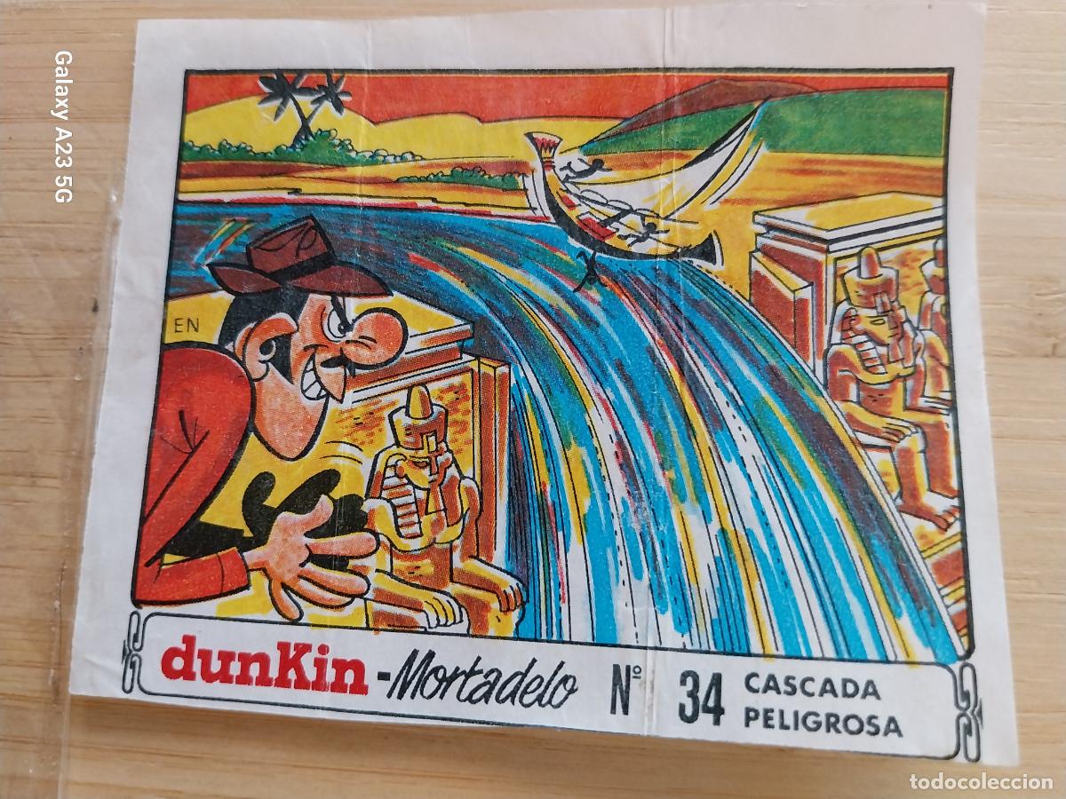 Postales: DUNKIN MORTADELO A&Ntilde;O 1971 EL MEDALLON ROBADO CROMO 34 CASCADA PELIGROSA .. RECUPERADO ORIGINAL A&Ntilde;O
