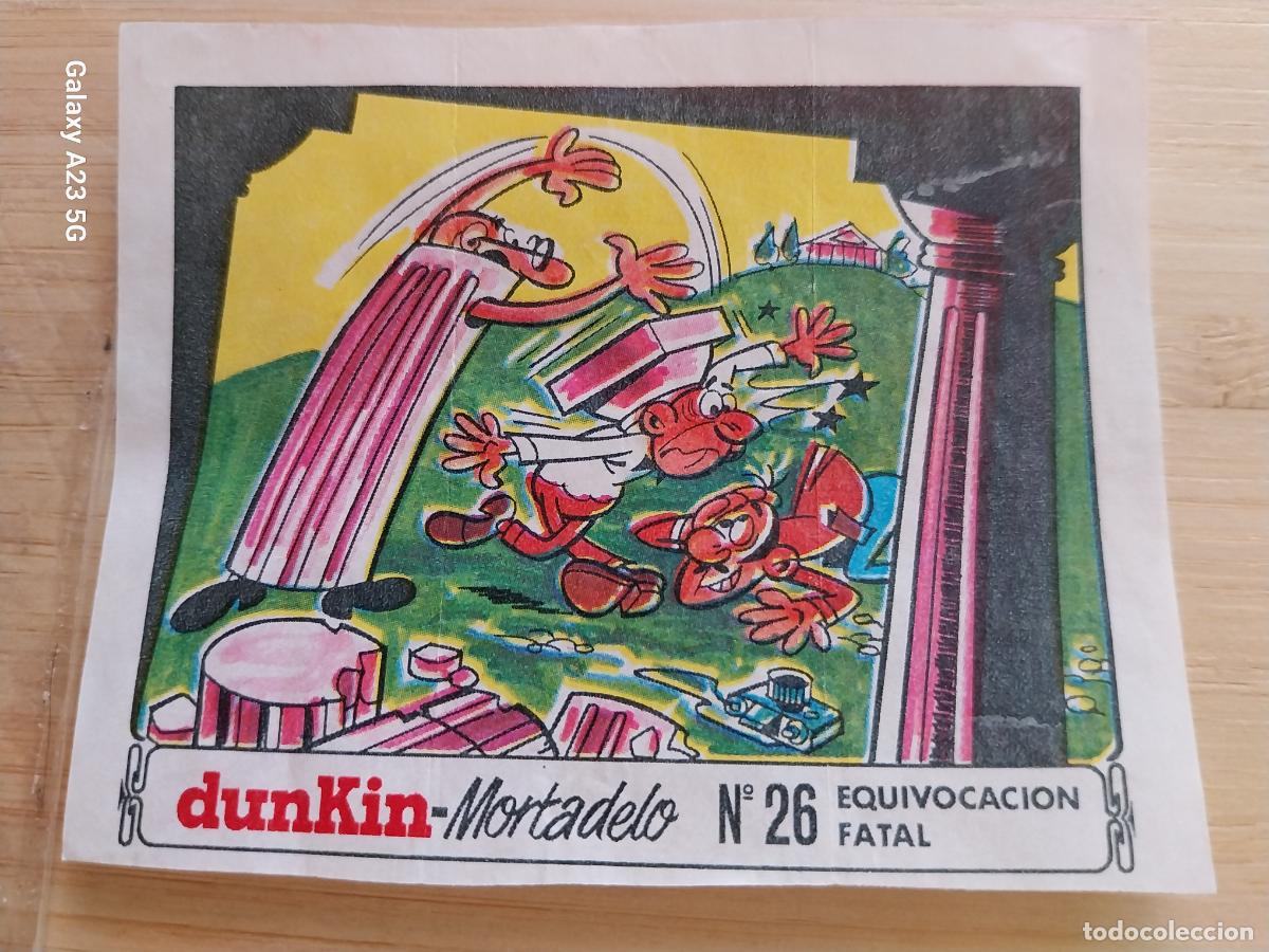 Postales: DUNKIN MORTADELO A&Ntilde;O 1971 EL MEDALLON ROBADO CROMO 26 EQUIVOCACION FATAL .. RECUPERADO ORIGINAL A&Ntilde;O