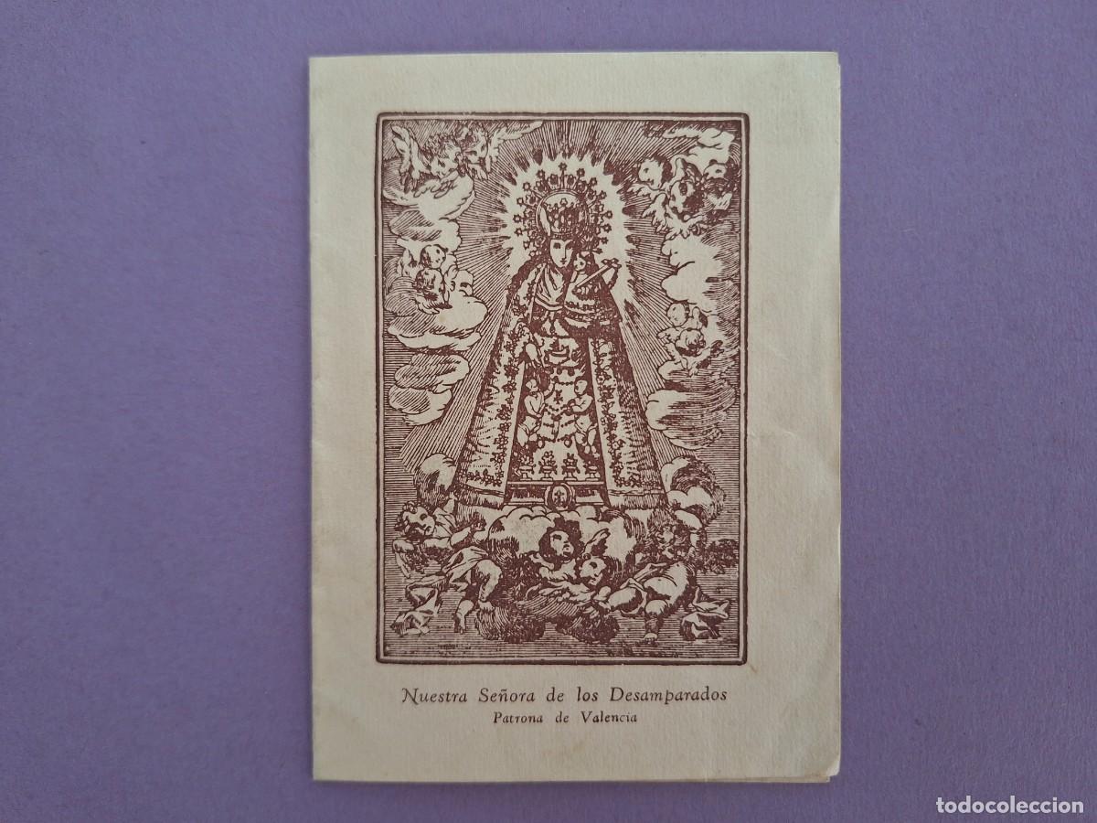 Postales: ESTAMPA ORACION DEL A&Ntilde;O SANTO MARIANO NUESTRA SE&Ntilde;ORA DE LOS DESAMPARADOS PATRONA VALENCIA