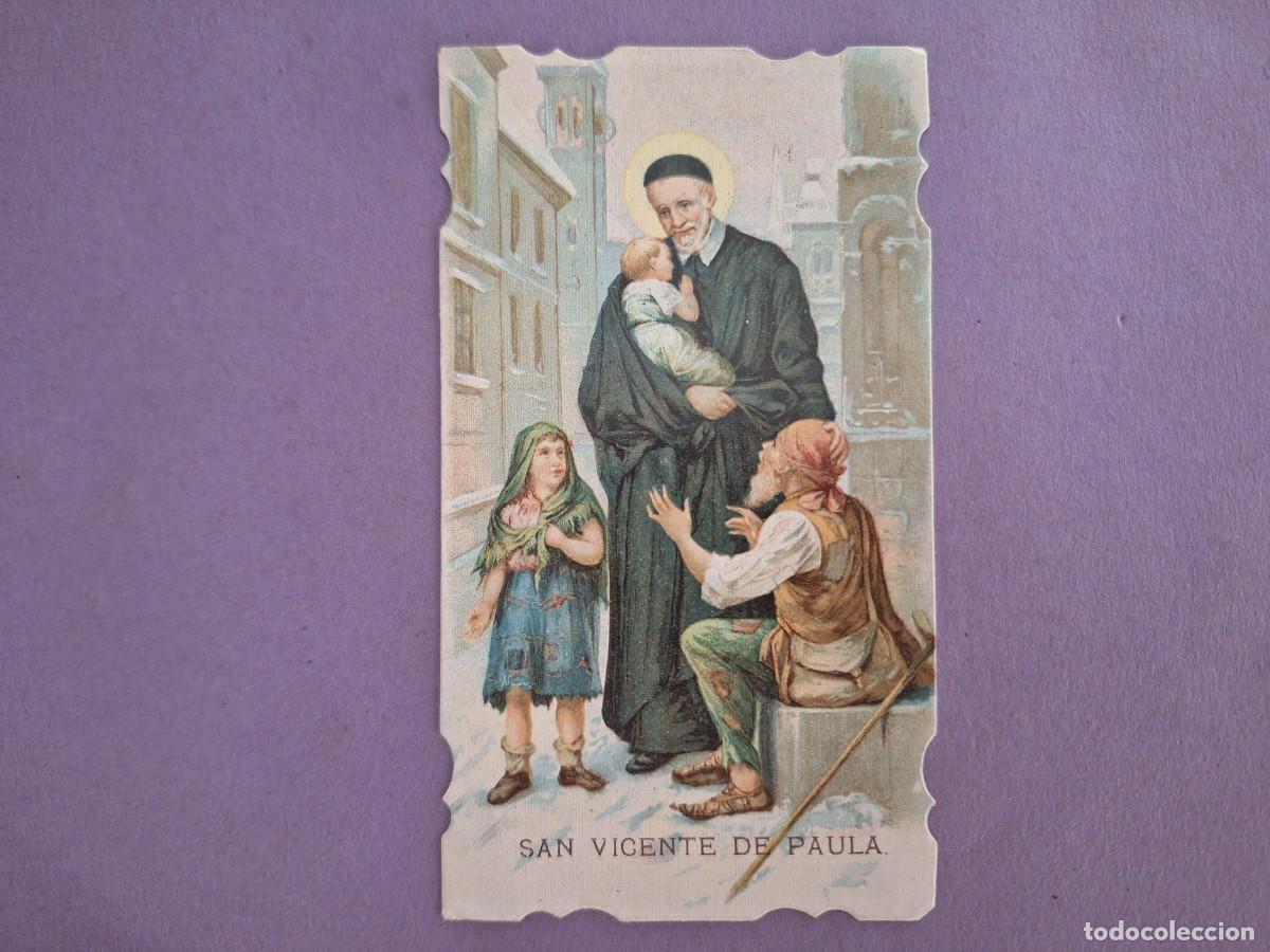 Postales: ESTAMPA TROQUELADA SAN VICENTE DE PAULA EJERCICIOS ESPIRITUALES PARA SE&Ntilde;ORAS E17