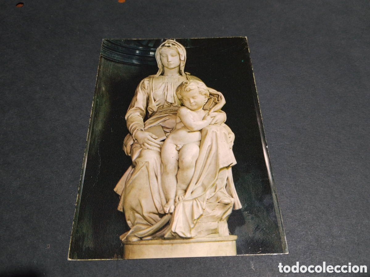 Postales: Postal brujas estatua la virgen y el ni&ntilde;o