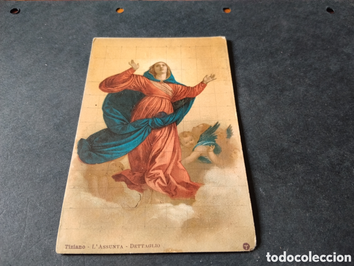 Postales: Postal antigua religiosa,tiziano, virgen