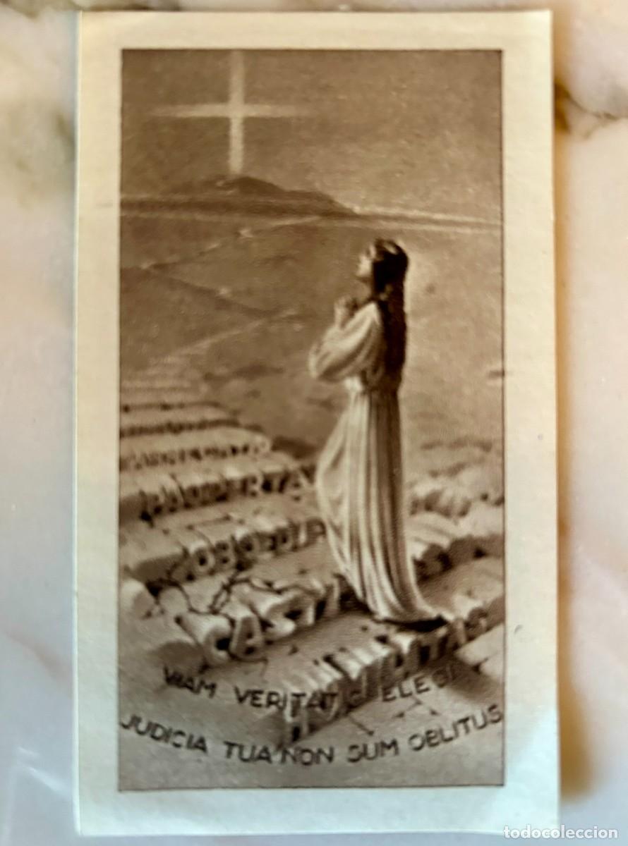 Postales: ESTAMPA RELIGIOSA - VIAM VERITATIS ELEGI JUDICIA TUA NON SUM OBLITUS &ndash; SALMO 119:30 - c. 1940