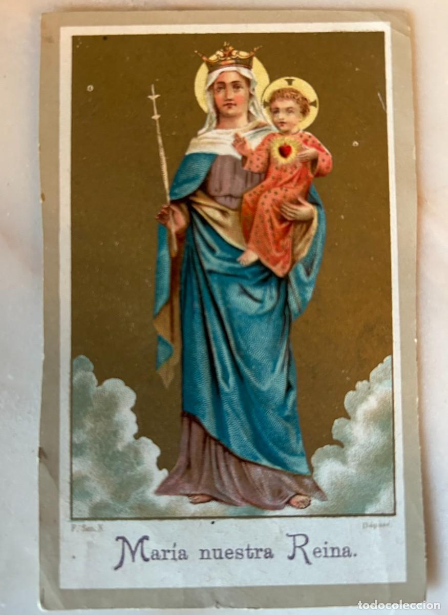 Postales: ESTAMPA RELIGIOSA MAR&Iacute;A NUESTRA REINA - ICONOGRAFIA MAR&Iacute;A AUXILIADORA - c. 1940