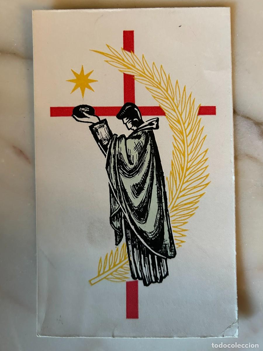 Postales: RECORDATORI PRIMERA MISSA MN. RAMON CABANAS ANTICH - OLOST 1958