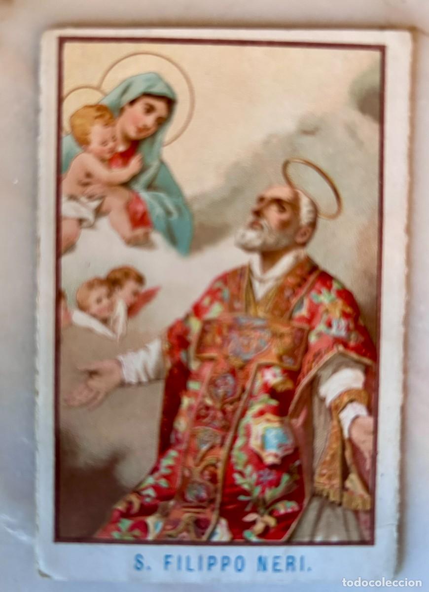 Postales: ESTAMPA RELIGIOSA S. FILIPPO NERI CONFESSORE - SANTINO - c. 1940