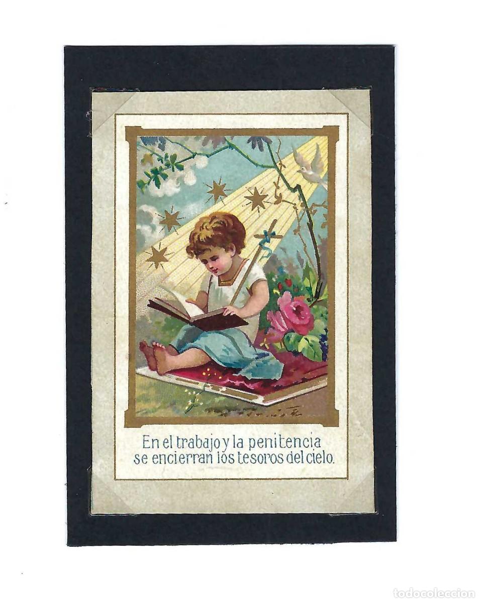 Postales: ESTAMPITA RELIGIOSA. CROMOS- EN EL TRABAJO Y LA PENITENCIA. SIGLO XX