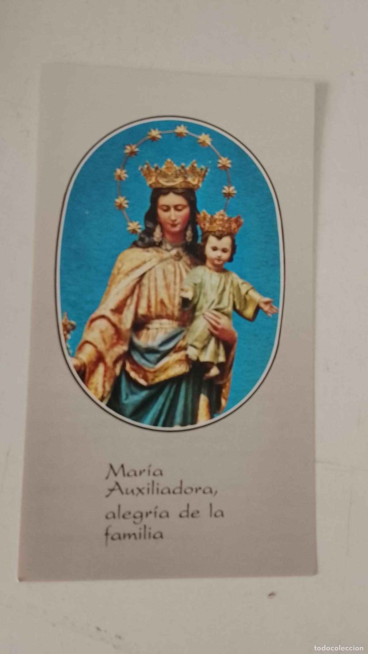 Postales: ESTAMPA RELIGIOSA CON IMAGEN DE LA VIRGEN MARIA AUXILIADORA .