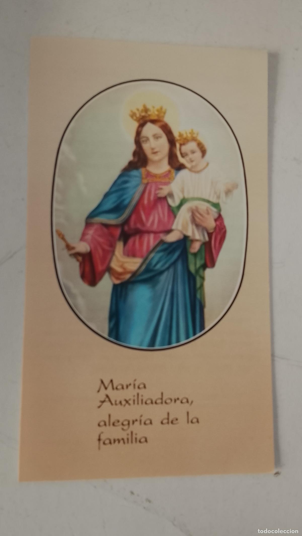 Postales: ESTAMPA RELIGIOSA CON IMAGEN DE LA VIRGEN MARIA AUXILIADORA .