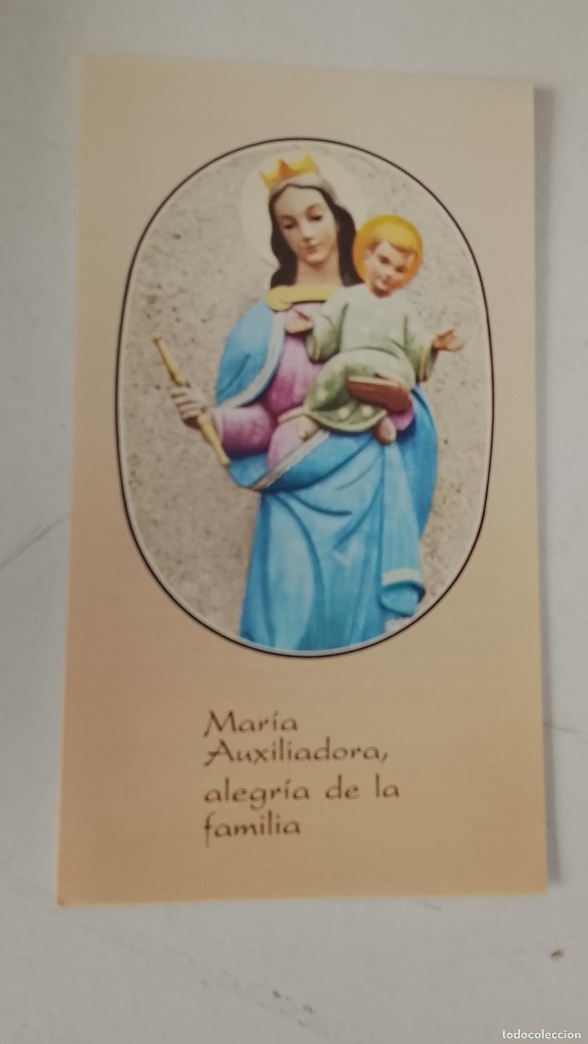 Postales: ESTAMPA RELIGIOSA CON IMAGEN DE LA VIRGEN MARIA AUXILIADORA .