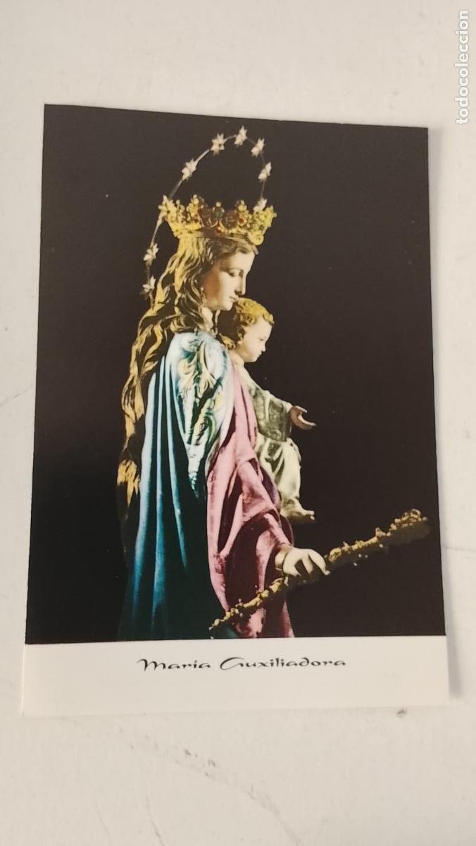 Postales: ESTAMPA RELIGIOSA CON IMAGEN DE LA VIRGEN MARIA AUXILIADORA .
