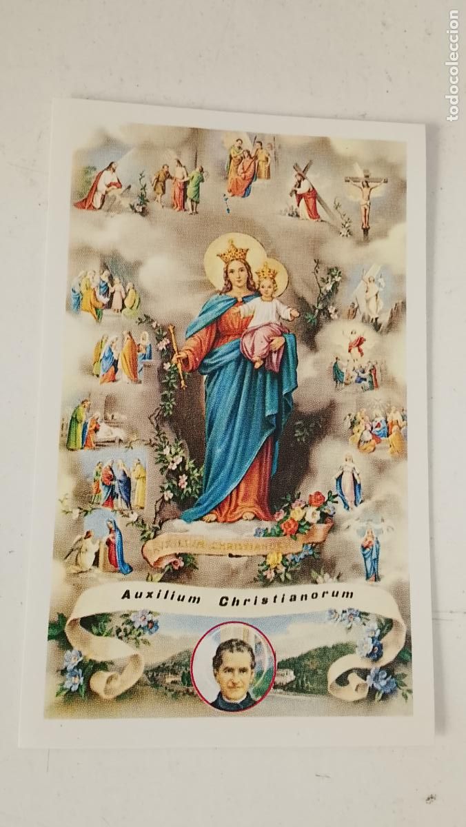 Postales: ESTAMPA RELIGIOSA CON IMAGEN DE LA VIRGEN MARIA AUXILIADORA .