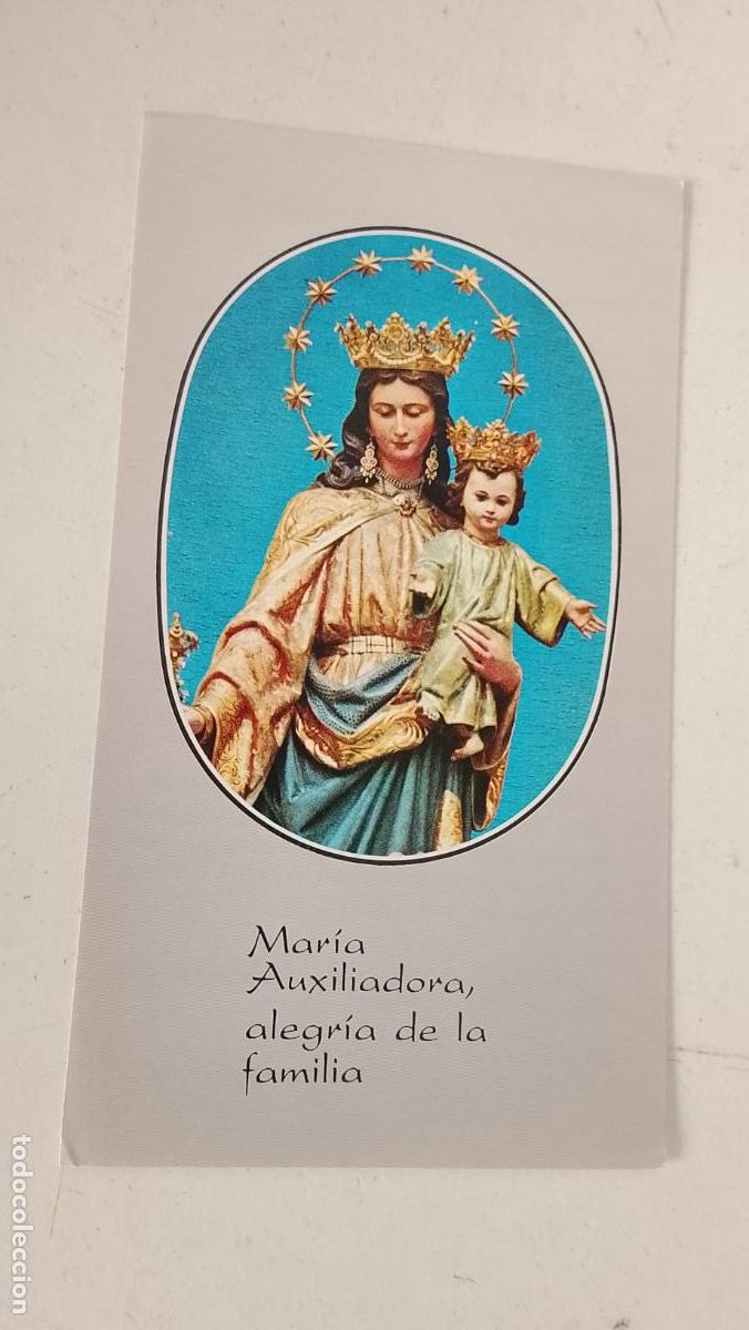 Postales: ESTAMPA RELIGIOSA CON IMAGEN DE LA VIRGEN MARIA AUXILIADORA .