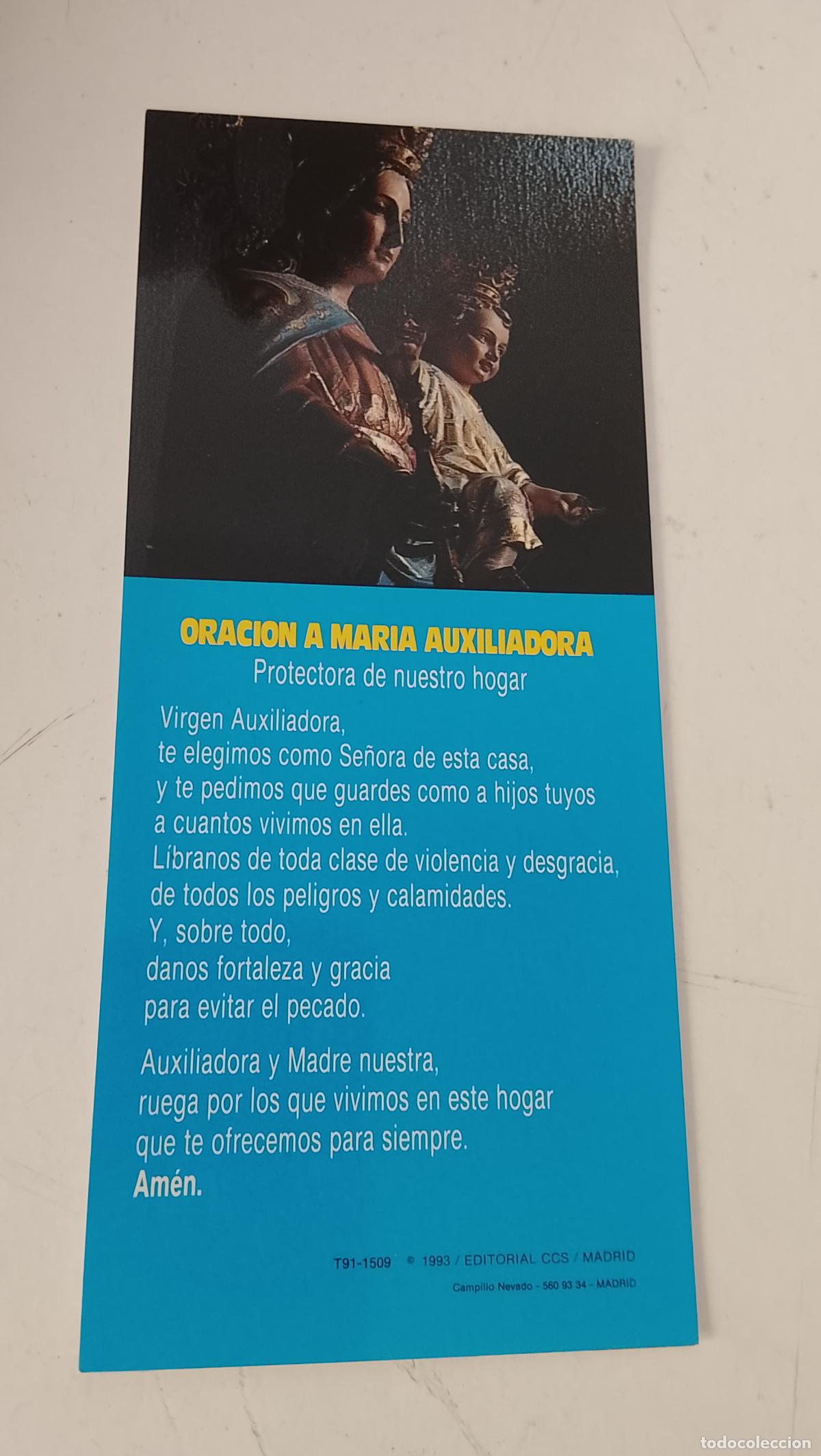 Postales: ESTAMPA RELIGIOSA CON IMAGEN DE LA VIRGEN MARIA AUXILIADORA .