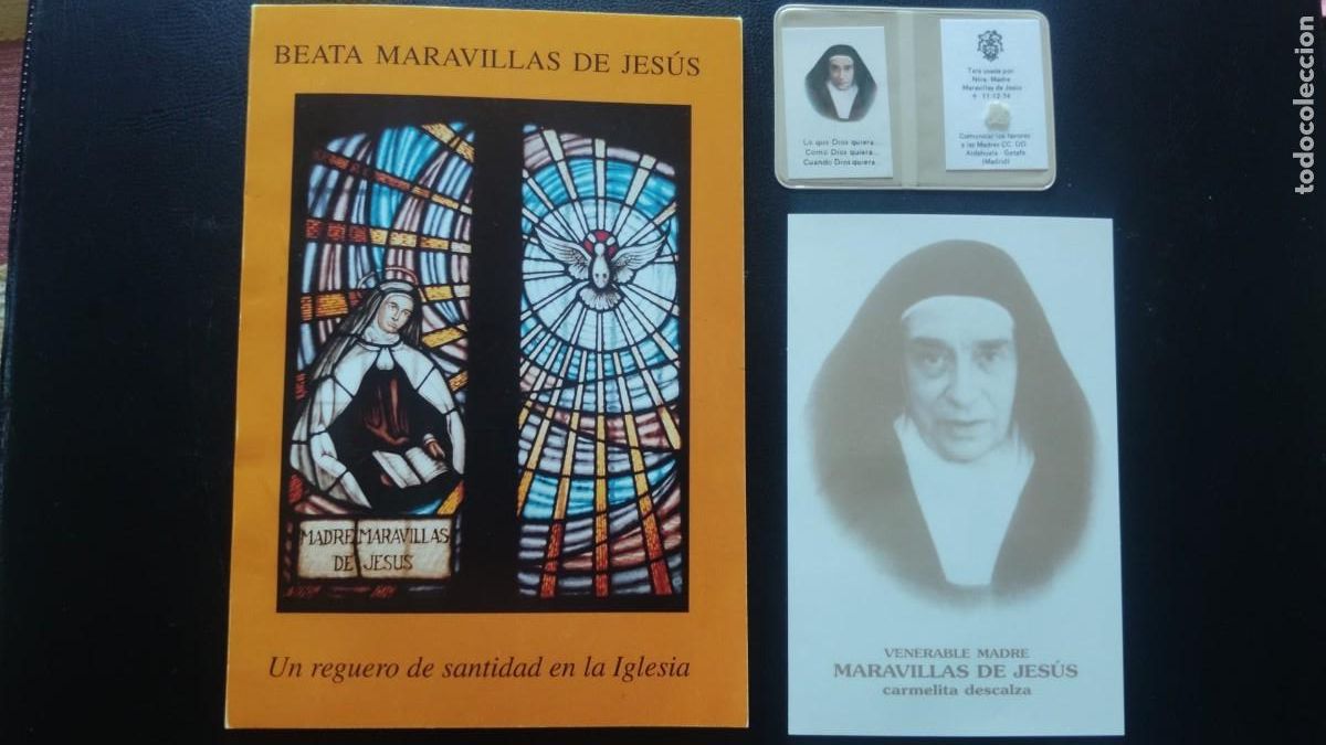 Postales: BEATA MARAVILLAS DE JESUS.-LIBRILLO.-ROMA.-A&Ntilde;O 1998.-ESTAMPA RELIGIOSA.-RELIQUIA.