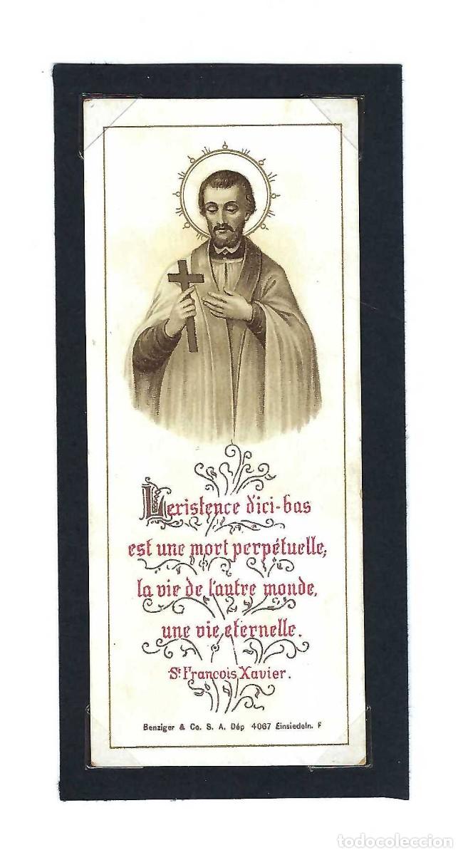 Postales: ESTAMPITA RELIGIOSA- ST. FRAN&Ccedil;OIS XAVIER. EDITORIAL BENZIGER. SIGLO XX