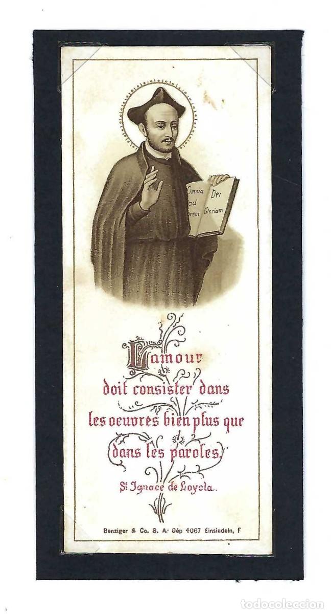 Postales: ESTAMPITA RELIGIOSA- ST. IGNACE DE LOYOLA. EDITORIAL BENZIGER. SIGLO XX