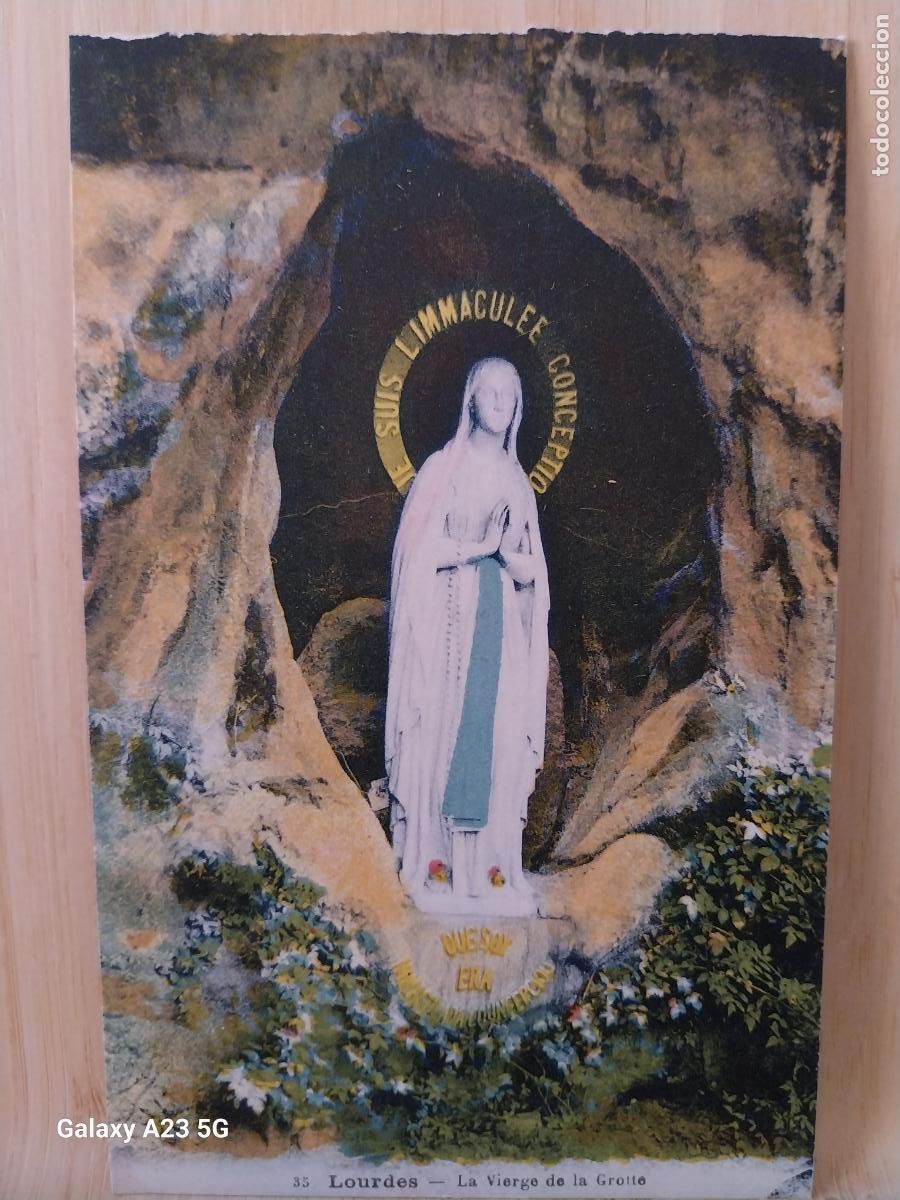 Postales: VIRGEN LOURDES EN LA GRUTA ED A THIRIAT 35 SC ORIGINAL ANTIGUA POSTAL