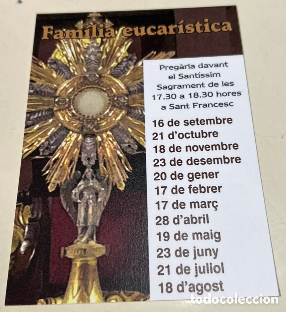 Postales: Estampa Religiosa. Familia Eucar&iacute;stica. A&ntilde;os 80.