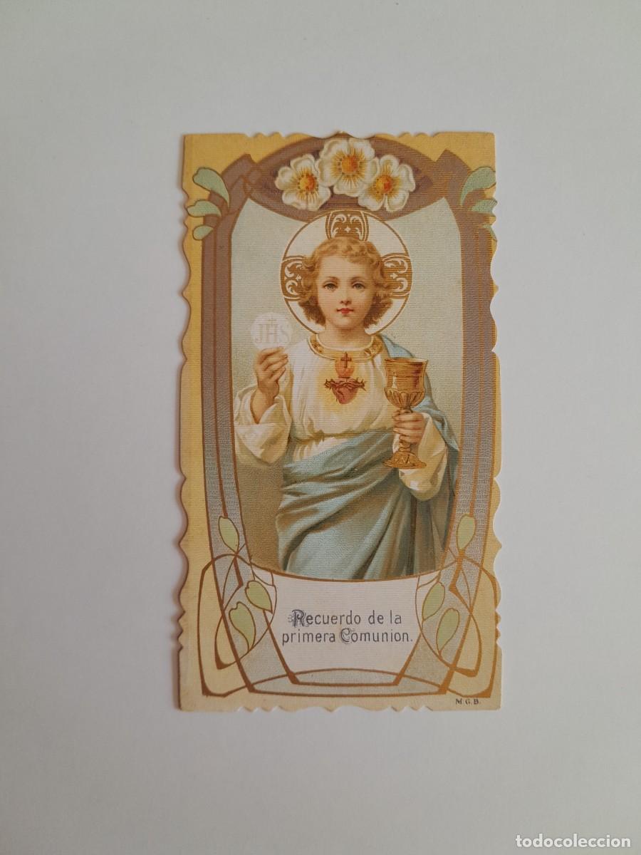 Postales: RECUERDO DE LA PRIMERA COMUNI&Oacute;N DE ESTILO MODERNISTA DE GIN&Eacute;S CODINA GILI (1911)