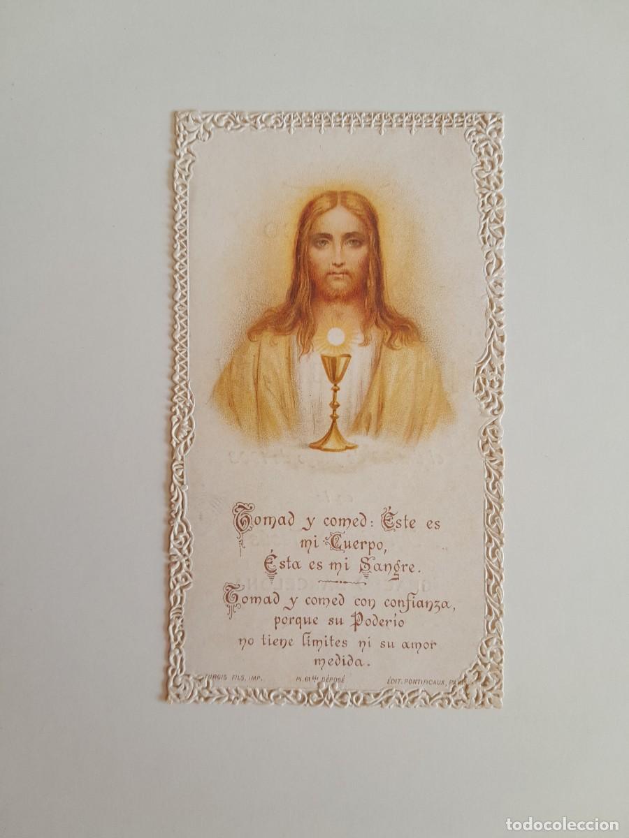 Postales: RECUERDO DE LA PRIMERA COMUNI&Oacute;N DE ESTILO MODERNISTA DE JACINTO ESTEBAN POY (1903)