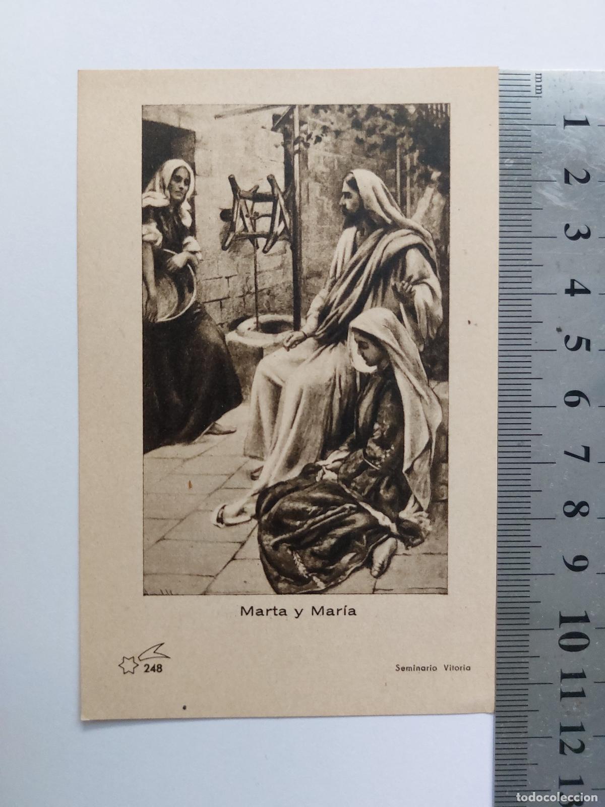Postales: Estampa religiosa Marta y Maria Primera Misa de Antonio Meseguer Montoya