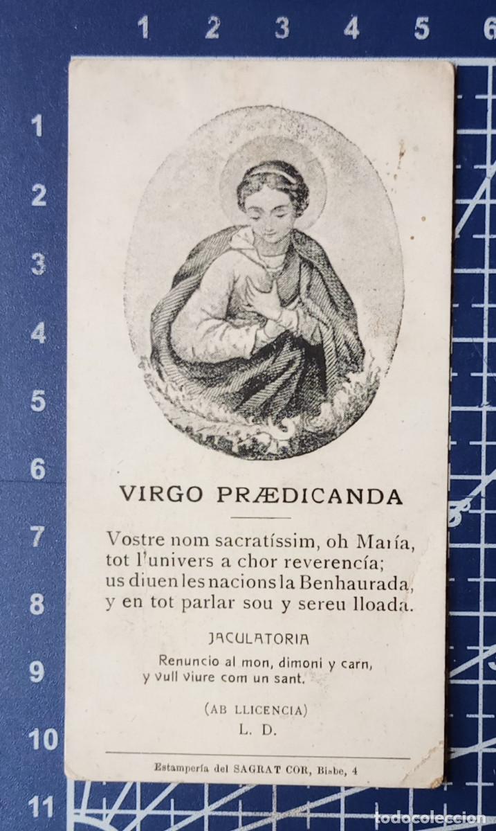 Postales: ESTAMPA RELIGIOSA ANTIGUA - VIRGO PRAEDICANDA - ESTAMPERIA DEL SAGRAT COR