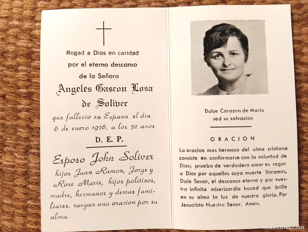 Postales: IN MEMORIAN FALLECIDA EN 1976 - ESQUELA