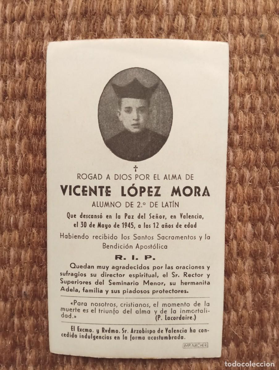Postales: VALENCIA - IN MEMORIAN ALUMNO DE LATIN FALLECIDO EN 1945 - ESQUELA