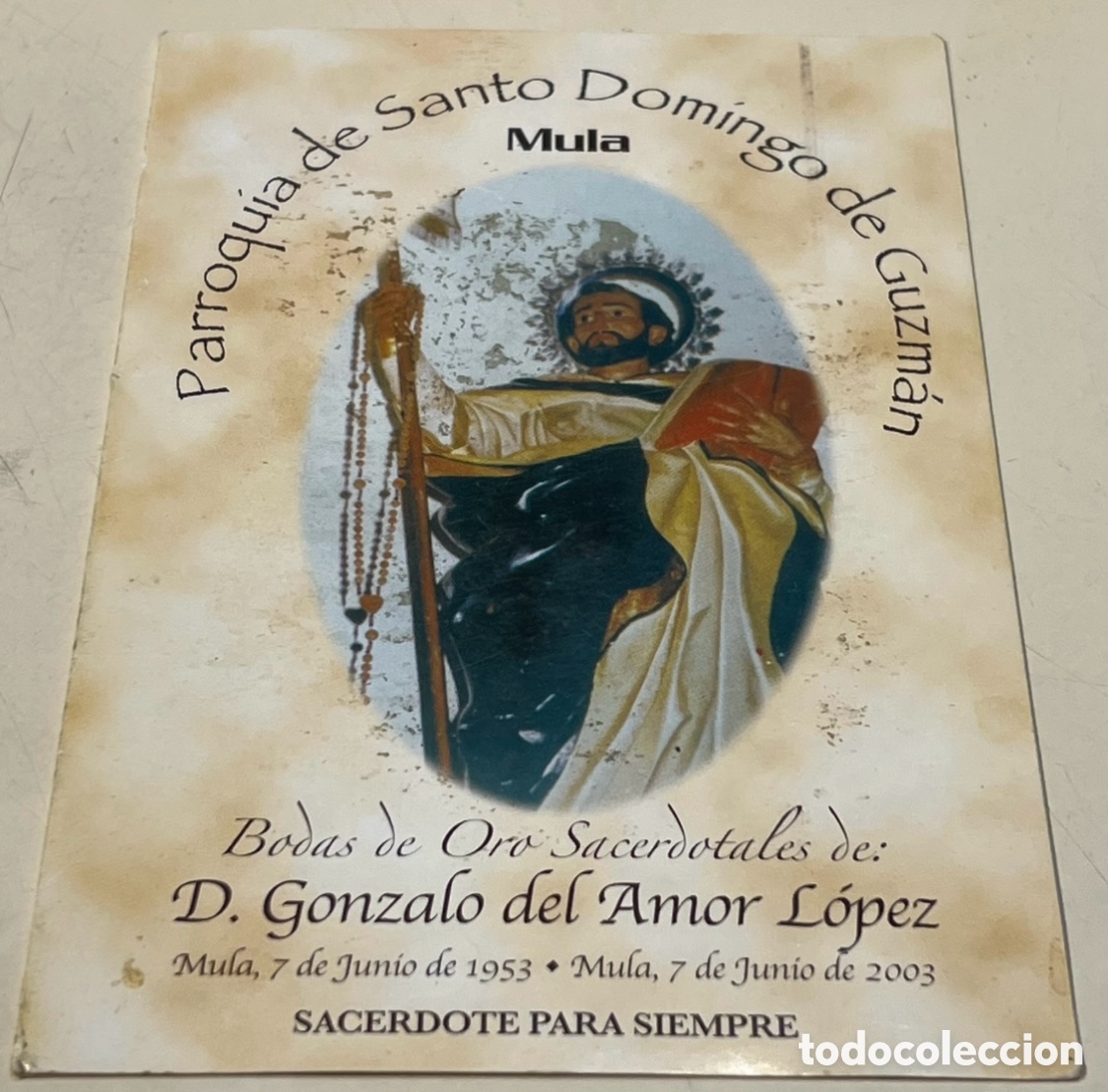Postales: Estampa Religiosa. Bodas de oro Sacerdotales. Mula. Murcia. 2003.