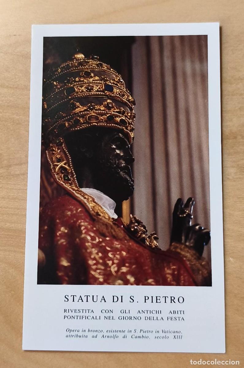Postales: ED 38 Estampa d&iacute;ptico Statua di S Pietro - Colecta para el Papa &rdquo;Obolo de San Pedro&rdquo;