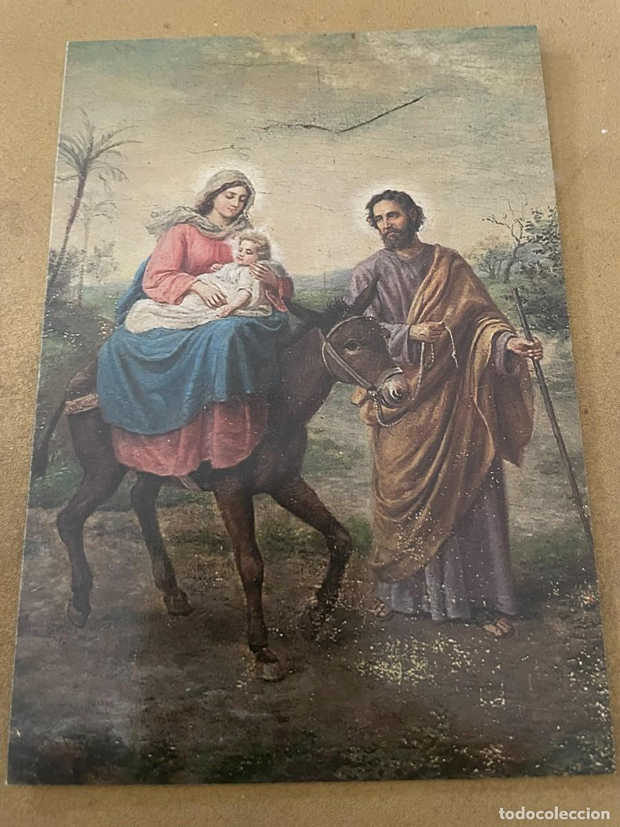 Postales: POSTAL ESTAMPA LA HUIDA A EGIPTO ABADIA CISTERCIENSE SAN ISIDRO DE DUE&Ntilde;AS VENTA DE BA&Ntilde;OS