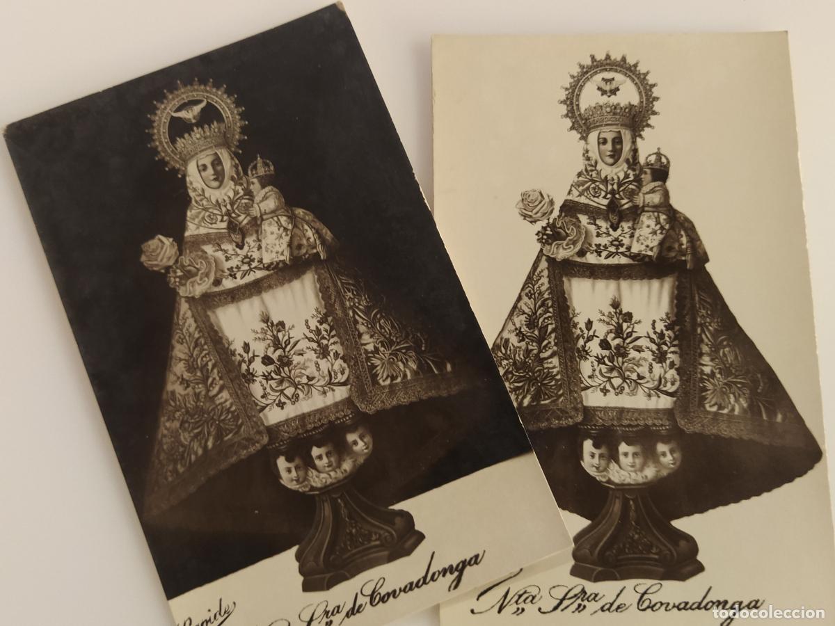 Postales: NUESTRA SE&Ntilde;ORA DE COVADONGA - 2 POSTALES ANTIGUAS - FOTO RAPIDE -(116.317)