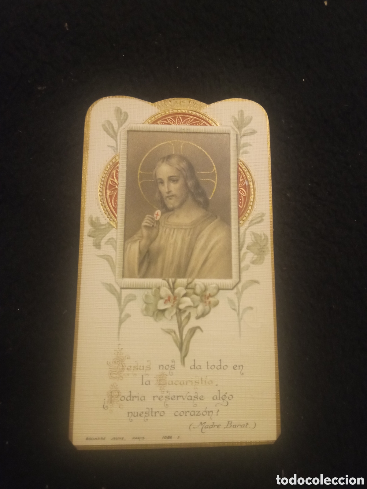 Postales: Antiguo recordatorio de Primera Comuni&oacute;n, de 1911, Capilla del Colegio de Maria Teresa, Madrid