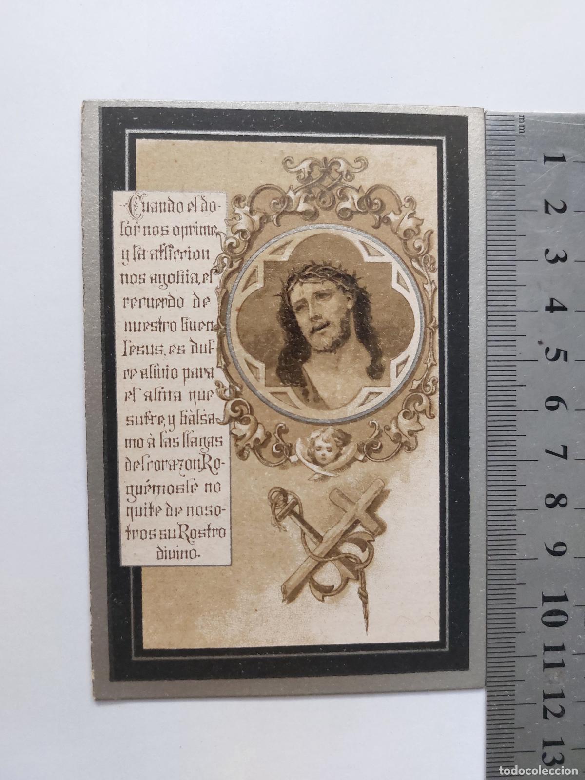 Postales: Estampa recordatorio funeral de Don Francisco Barrera G&oacute;mez