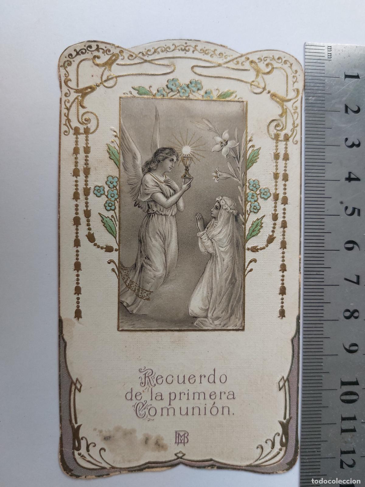 Postales: Estampa de recuerdo de Primera Comuni&oacute;n en Alcahal&iacute;