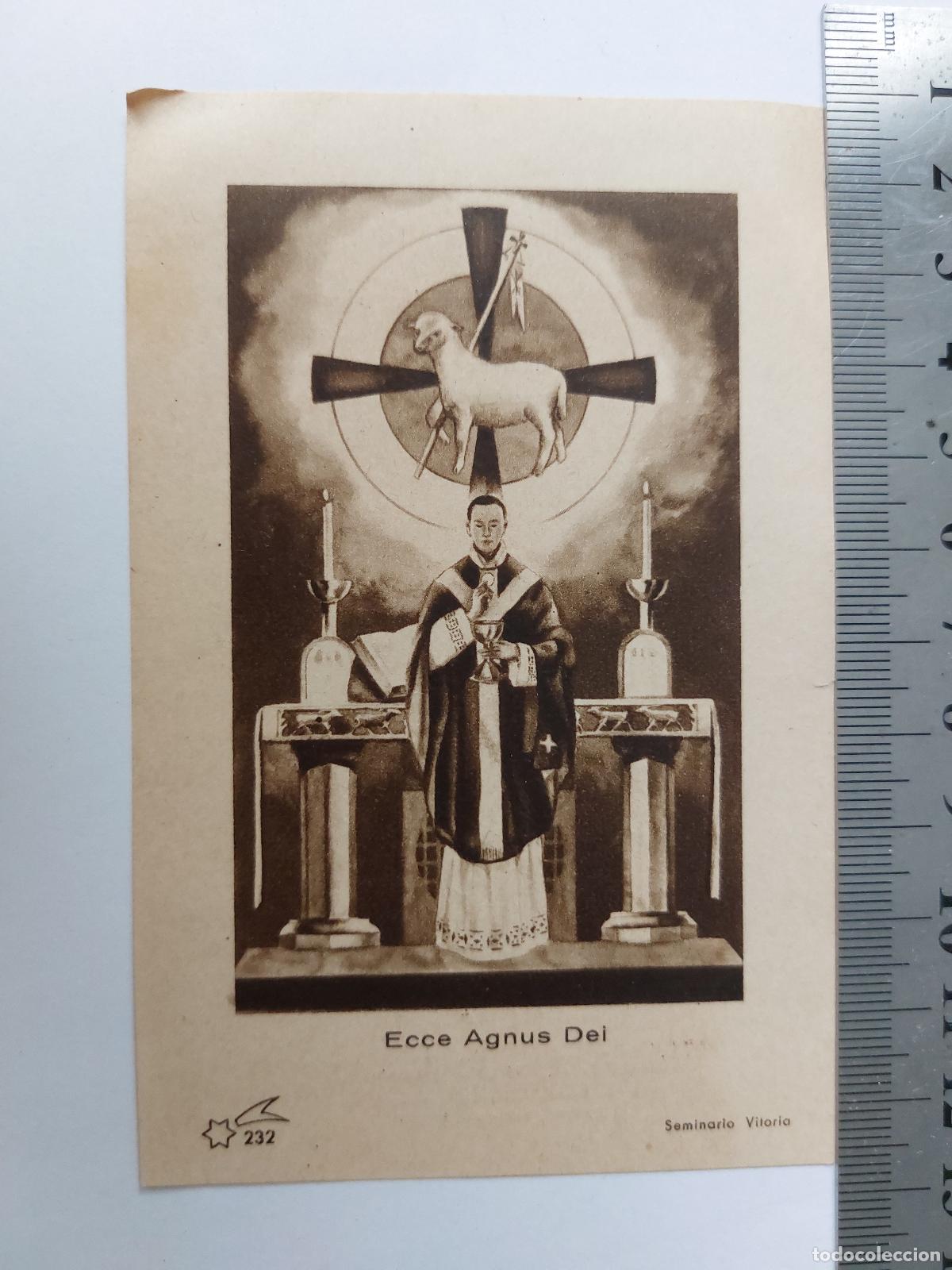 Postales: Estampa de primera misa y ordenaci&oacute;n sacerdotal de Rafael L&uacute;cia Ruiz