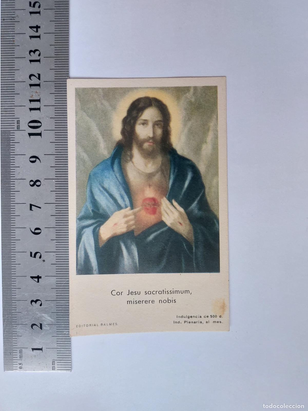 Postales: Estampa Sagrado Coraz&oacute;n de Jes&uacute;s, Editorial Balmes, Girona
