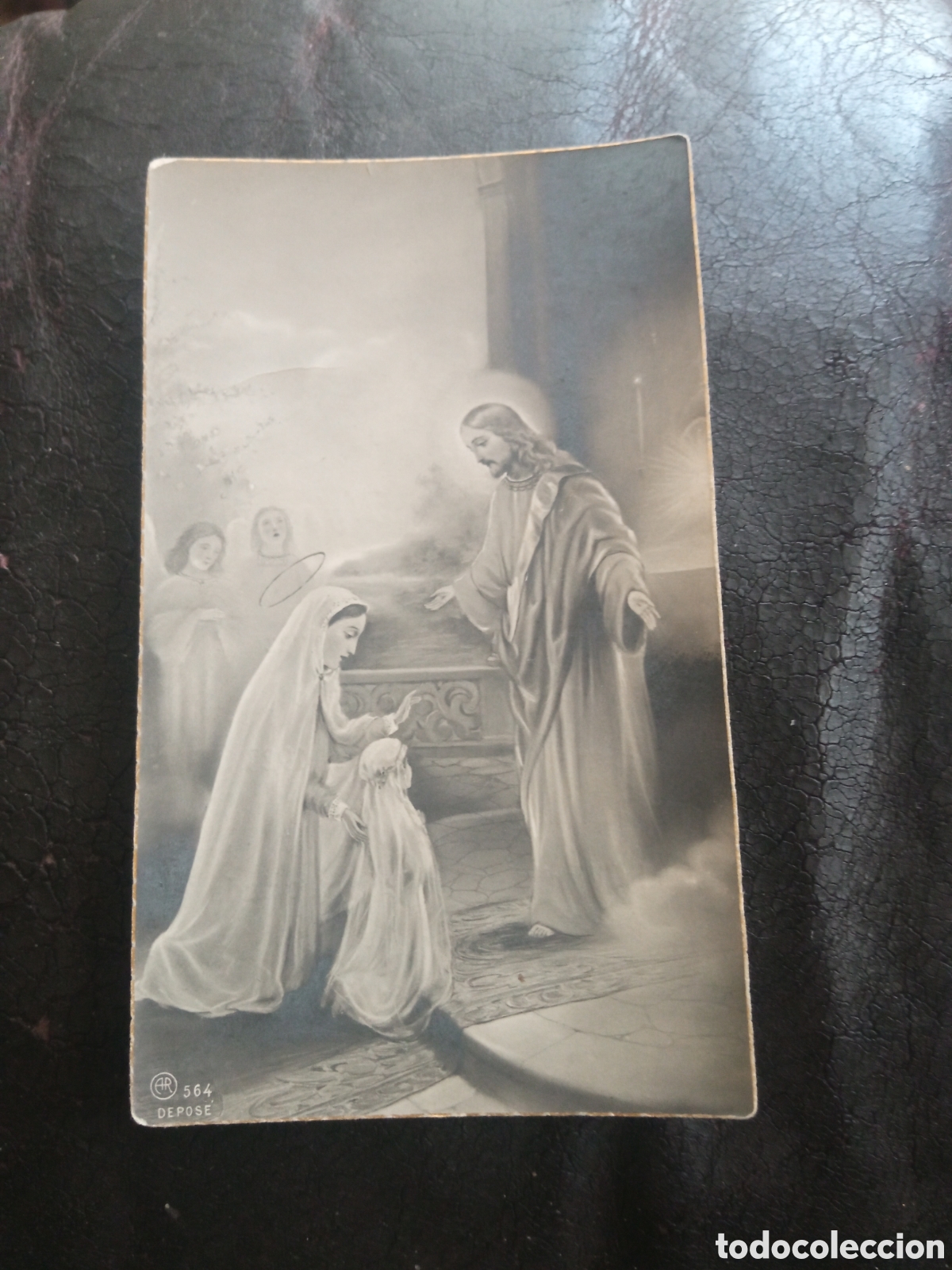 Postales: Antiguo recordatorio de Primera Comuni&oacute;n de 1928, Capilla del Colegio de Maria Inmaculada, Madrid