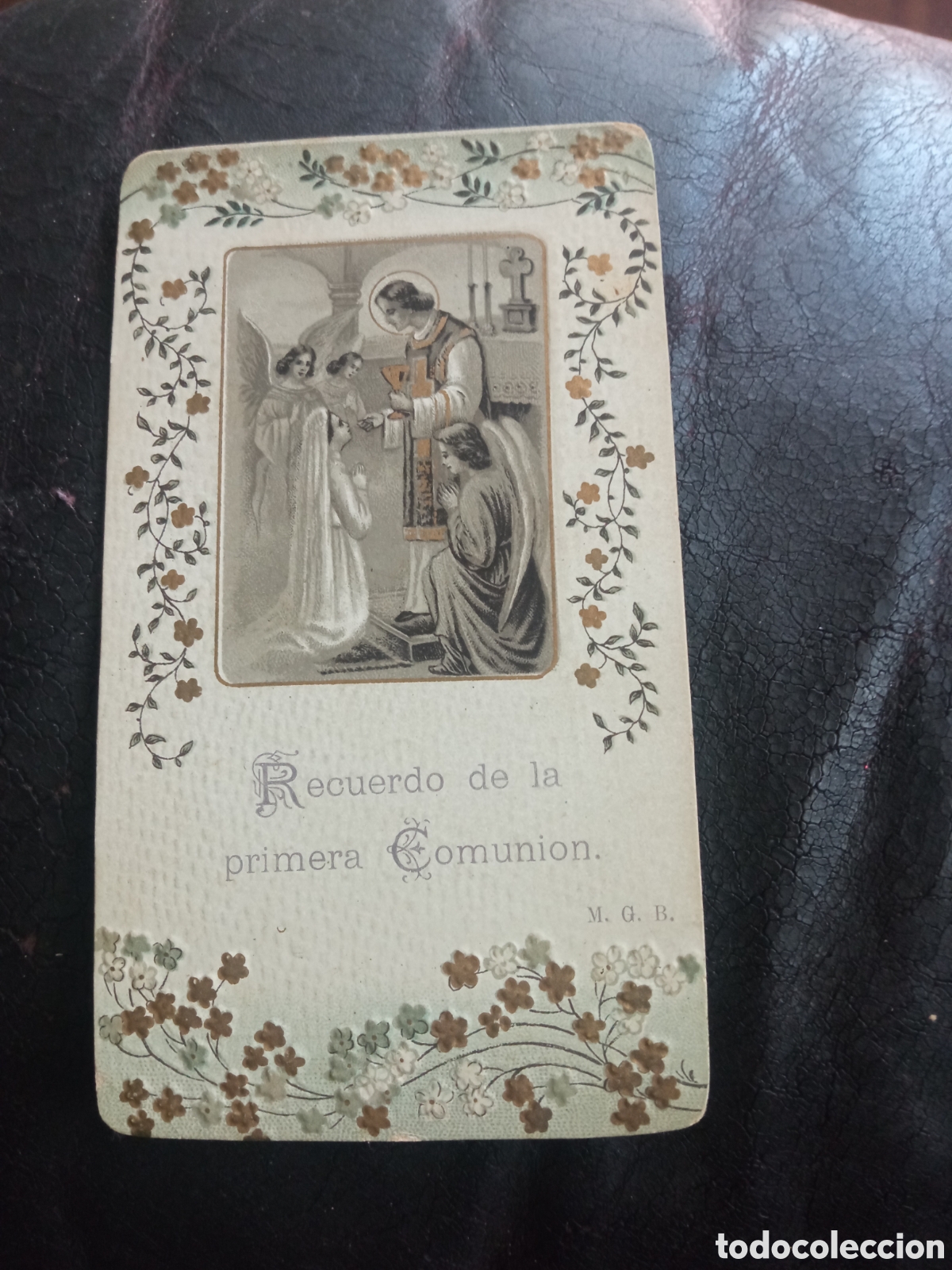 Postales: Antiguo recordatorio de Primera Comuni&oacute;n de 1911, Iglesia Parroquial de San Mart&iacute;n, Valencia