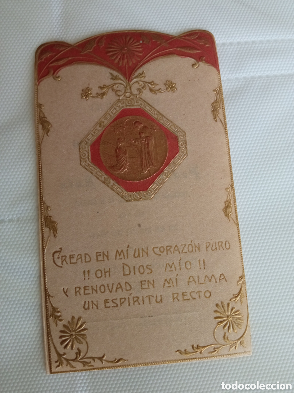 Postales: Antiguo recordatorio de Primera Comuni&oacute;n de 1908,San Lorenzo del Escorial