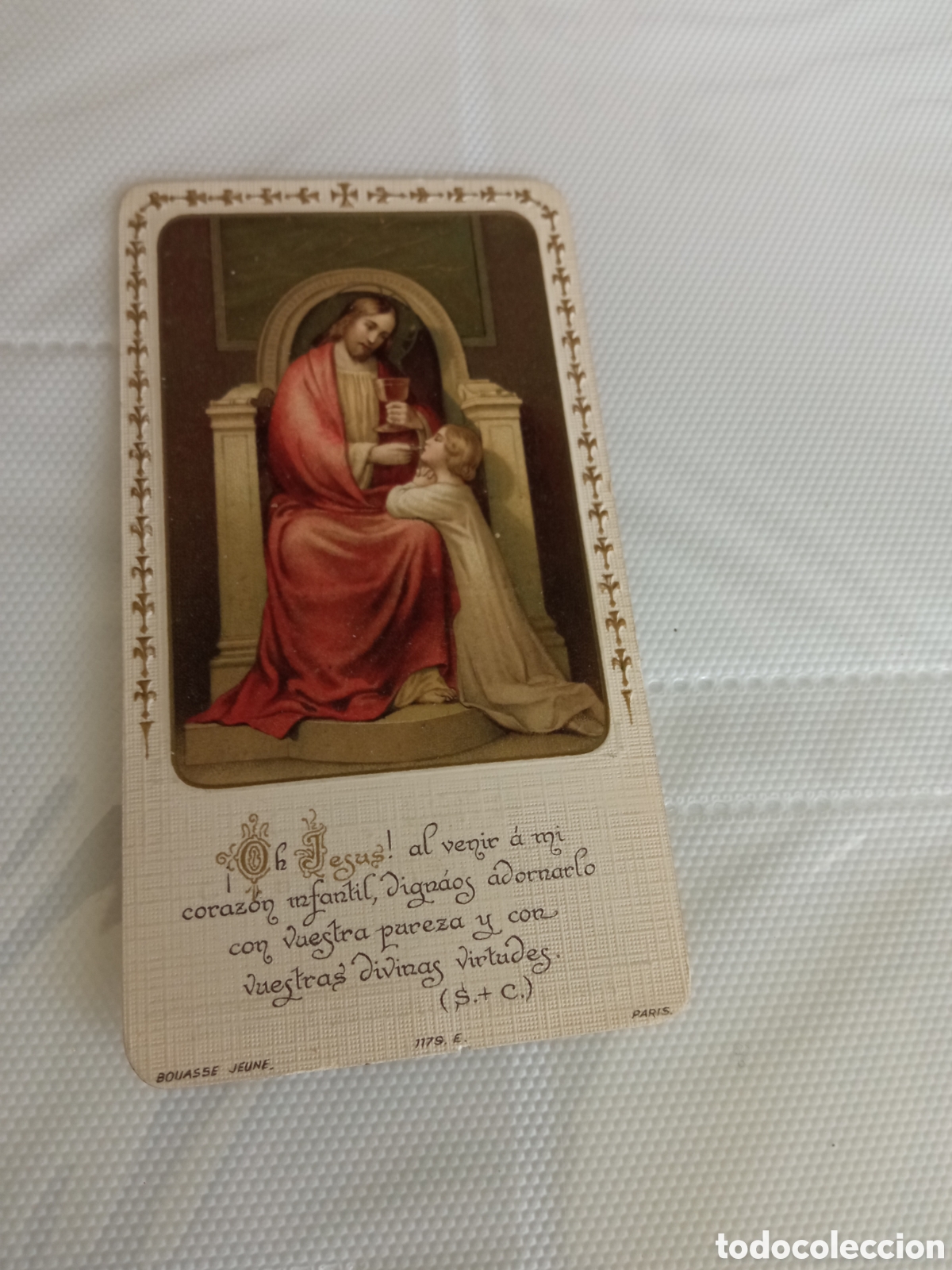 Postales: Antiguo recordatorio de Primera Comuni&oacute;n de 1918,Madrid