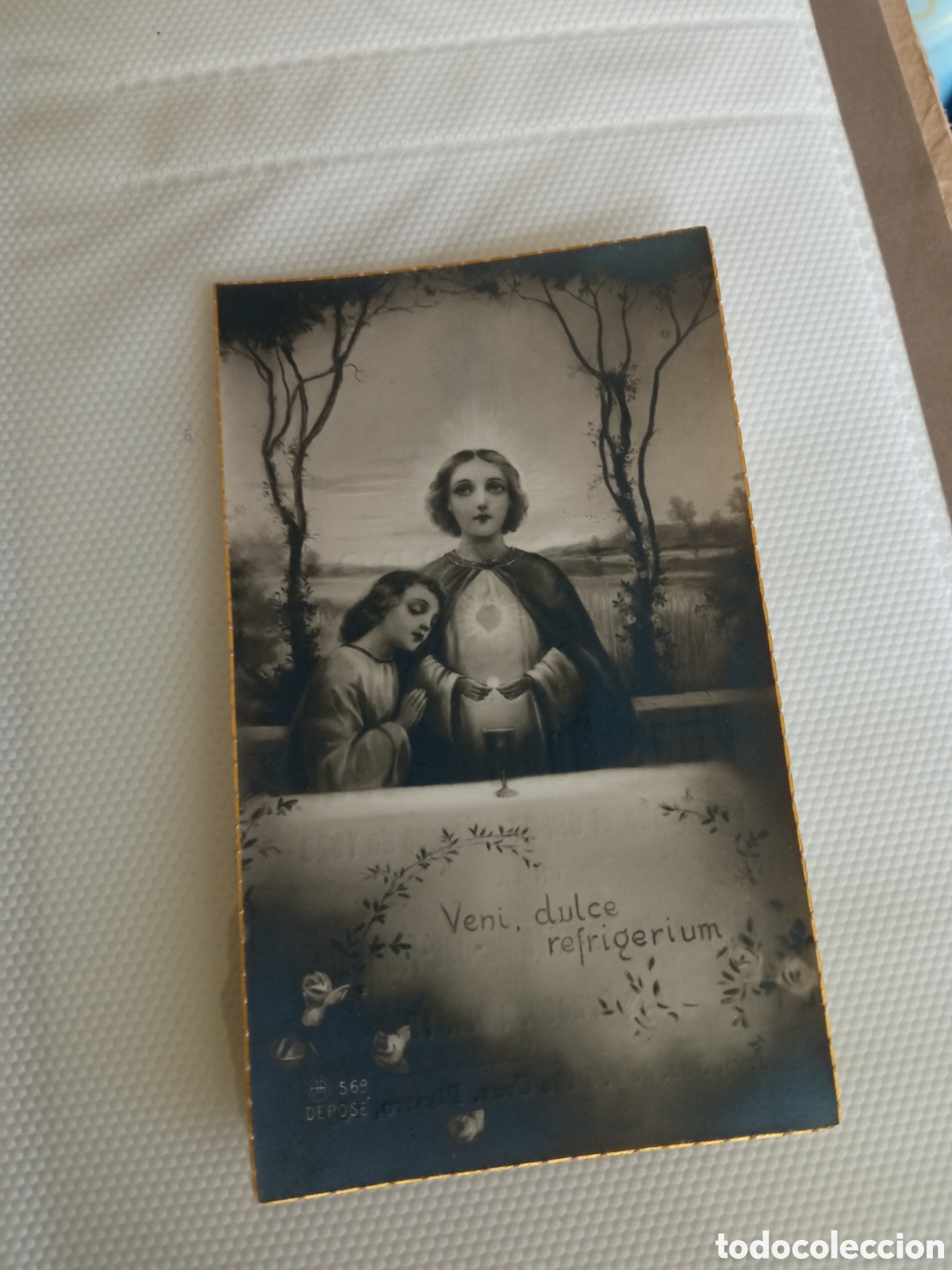 Postales: Antiguo recordatorio de Primera Comuni&oacute;n de 1928, Iglesia de San Lu&iacute;s de los Franceses